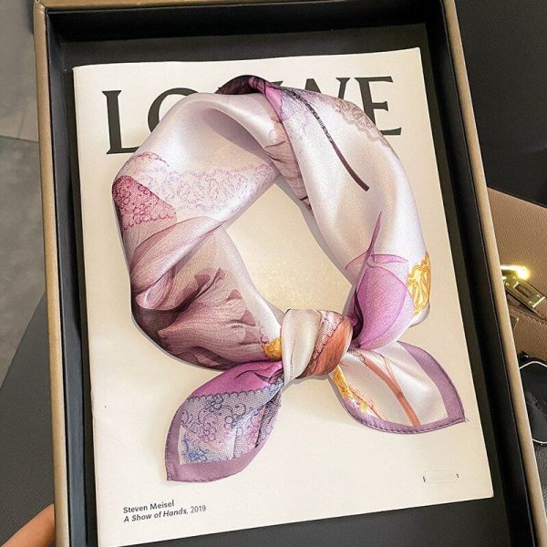 Carré 100 Soie Décoration Fleur Artistique Femme