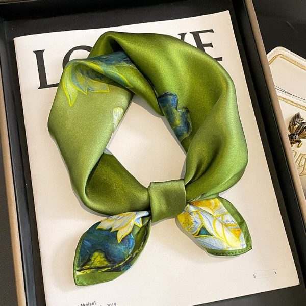Carré 100 Soie Décoration Fleur Chic Femme