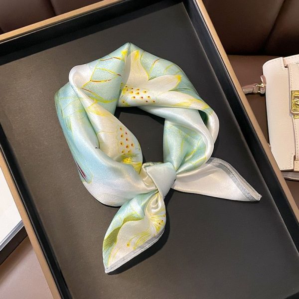 Carré 100 Soie Décoration Fleur Femme