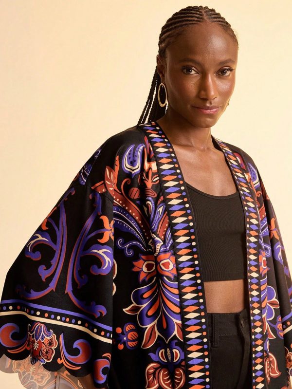 Kimono ample tendance manches longues