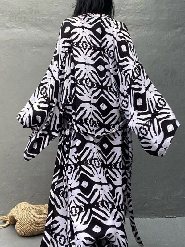 kimono bohème de plage femme