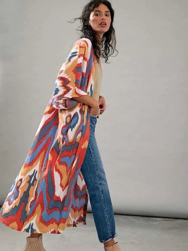 Kimono long fluide chic été